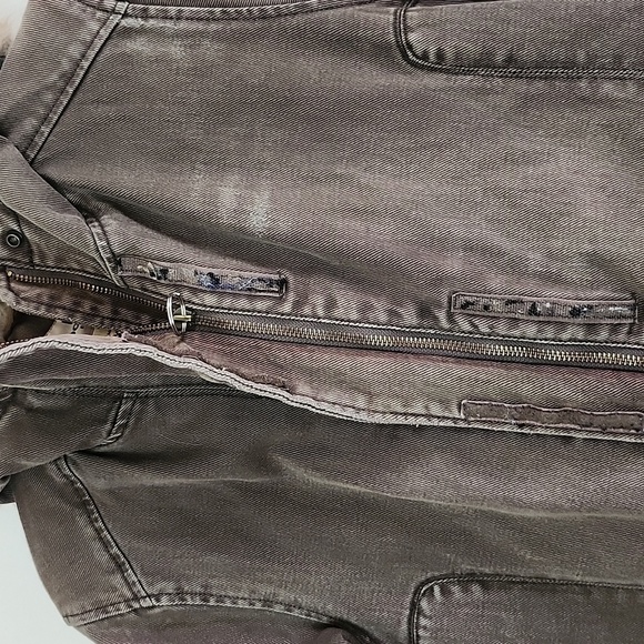 Woolrich utility sherpa lined hooded jacket olive green thrashed distressed smal - Picture 6 of 14